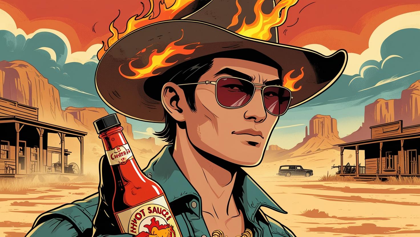 Cowboy Hot Sauce and Fire_Sketched
