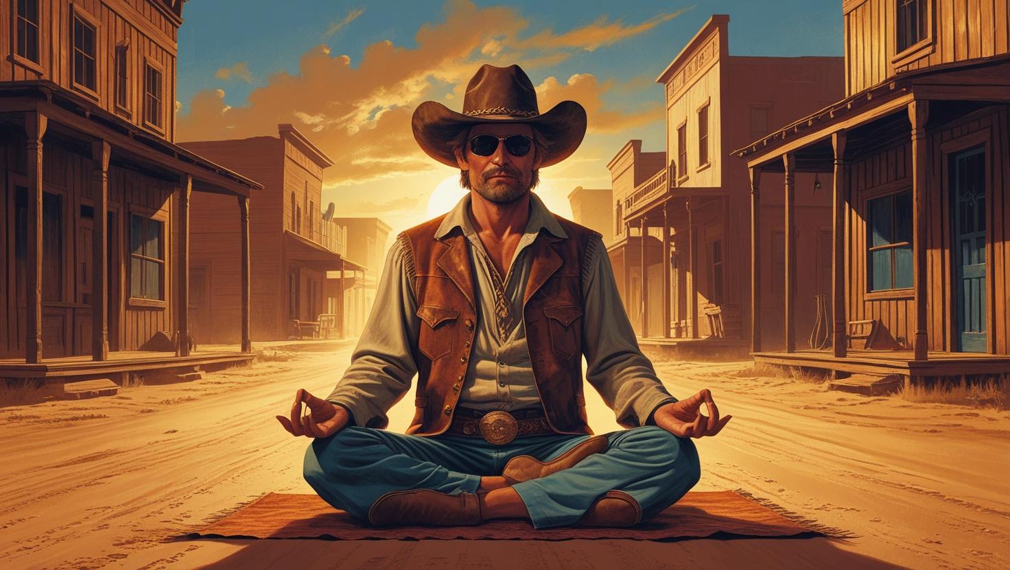 Cowboy with glasses meditation 1